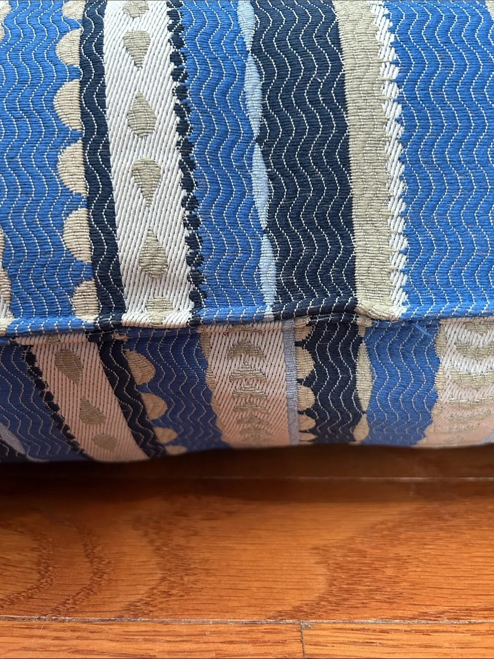 Blue Striped Decorative Pillow